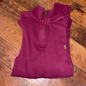 Polo Ralph Lauren Medium Quarter-Zip Maroon Color